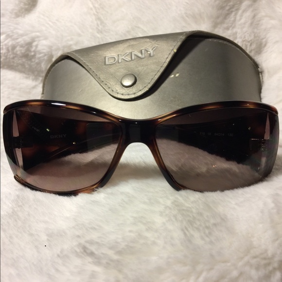 DKNY (Donna Karan) tortoise sunglasses.